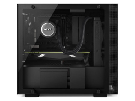 Gabinete Gamer NZXT H200, Mini Tower, Com 2 Fans, Vidro Temperado, Black-Blue, Sem Fonte, CA-H200B-BL