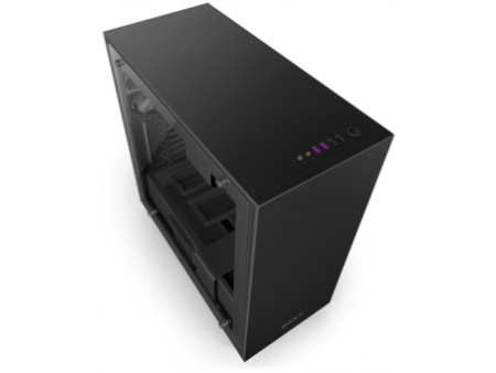 Gabinete Gamer NZXT H500, Mid Tower, Com 2 Fans, Vidro Temperado, Black-Blue, Sem Fonte, CA-H500B-BL