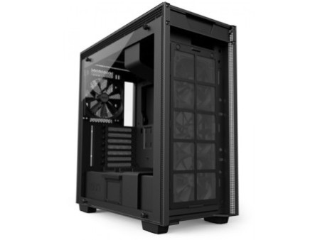Gabinete Gamer NZXT H500, Mid Tower, Com 2 Fans, Vidro Temperado, Black-Blue, Sem Fonte, CA-H500B-BL
