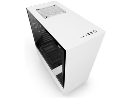 Gabinete Gamer NZXT H500I, Mid Tower, Com 2 Fans, Vidro Temperado, Black-Blue, Sem Fonte, CA-H500W-BL