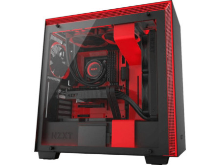 Gabinete Gamer NZXT S340 Elite, Mid Tower, Com 2 Fans, Vidro Temperado, Black-Blue, Sem Fonte, CA-S340W-B5