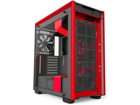 Gabinete Gamer NZXT S340 Elite, Mid Tower, Com 2 Fans, Vidro Temperado, Black-Blue, Sem Fonte, CA-S340W-B5