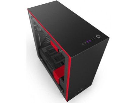Gabinete Gamer NZXT S340 Elite, Mid Tower, Com 2 Fans, Vidro Temperado, Black-Blue, Sem Fonte, CA-S340W-B5