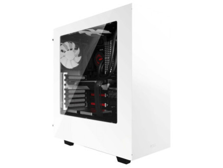 Gabinete Gamer NZXT S340, Mid Tower, Com 2 Fans, Vidro Temperado, Black, Sem Fonte, CA-S340W-B1