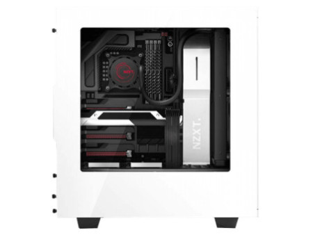 Gabinete Gamer NZXT S340, Mid Tower, Com 2 Fans, Vidro Temperado, Black, Sem Fonte, CA-S340W-B1