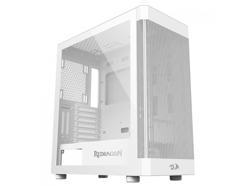 Gabinete Gamer Lian Li O11 Dynamic Mini, Redragon Spec Edition, Mid Tower, Vidro Temperado, Lunar White, O11DMINI-RD-W
