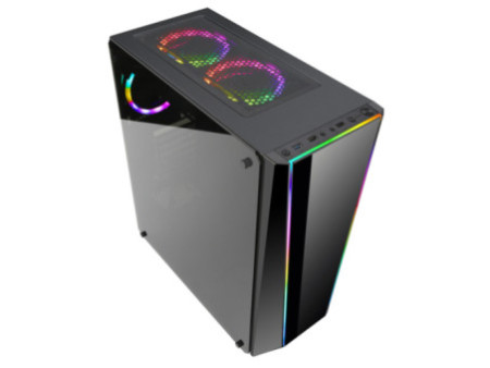 Gabinete Gamer Redragon Wideload, Mid Tower, Vidro Temperado, Black, Sem fonte, Sem fan, GC-802-1