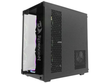 Gabinete Gamer Redragon Bluestreak, Mid Tower, Vidro Temperado, Black, Sem Fonte, Sem Fan, GC-MA211
