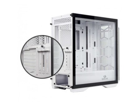 Gabinete Gamer Redragon, Wheel Jack, Mid Tower, Vidro Temperado, White, Sem Fonte, Sem Fan, GC-606W