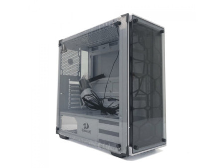 Gabinete Gamer Redragon, Wheel Jack, Mid Tower, Vidro Temperado, Black, Sem Fonte, Sem Fan, GC-606BK