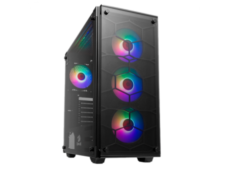 Gabinete Gamer ReDragon Infernal Dragon Strafe, Mid Tower, Vidro Temperado, Black, ATX, Sem Fonte, Sem Fan, GC-706IF