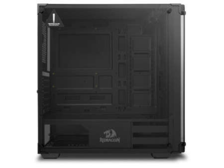 Gabinete Gamer ReDragon Infernal Dragon Strafe, Mid Tower, Vidro Temperado, Black, ATX, Sem Fonte, Sem Fan, GC-706IF