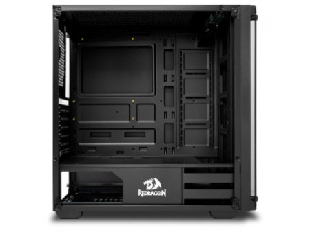 Gabinete Gamer ReDragon Infernal Dragon Strafe, Mid Tower, Vidro Temperado, Black, ATX, Sem Fonte, Sem Fan, GC-706IF