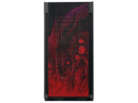 Gabinete Gamer Redragon Megatron, Mid Tower, Vidro Temperado, Black, ATX, Sem Fonte, Sem Fans, GC-705B