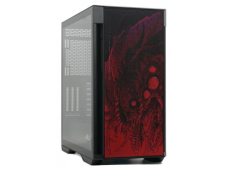 Gabinete Gamer Redragon Megatron, Mid Tower, Vidro Temperado, Black, ATX, Sem Fonte, Sem Fans, GC-705B