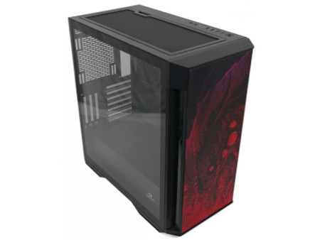 Gabinete Gamer Redragon Megatron, Mid Tower, Vidro Temperado, Black, ATX, Sem Fonte, Sem Fans, GC-705B