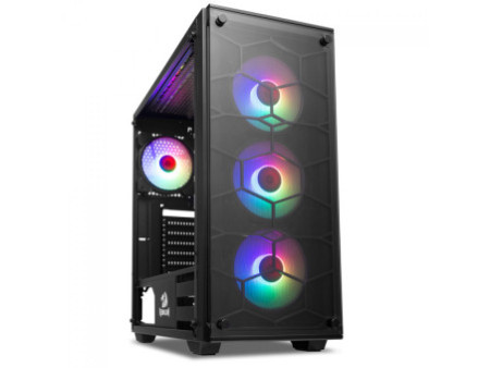 Gabinete Gamer Redragon Grapple, Mid Tower, Vidro Temperado, White, GC-607WH, Sem Fonte, Sem Fan