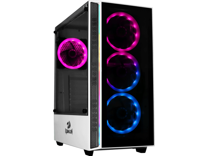Gabinete Gamer Redragon, Grapple, Mid Tower, Vidro Temperado, Black, Sem Fonte, Sem Fan