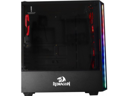 Gabinete Gamer Redragon Wideload Extreme Lunar White, Mid Tower, RGB, Vidro Curvado Temperado, ATX, Branco, Sem Fonte, Sem Fan,