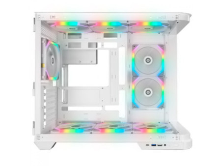 Gabinete Gamer Redragon Wideload Extreme, Mid Tower, RGB, Vidro Curvado Temperado, ATX, Black, Sem Fonte, Sem Fan, CA-605B