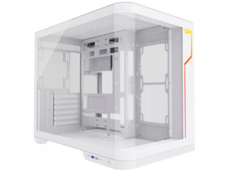 Gabinete Gamer Redragon Wideload Extreme, Mid Tower, RGB, Vidro Curvado Temperado, ATX, Black, Sem Fonte, Sem Fan, CA-605B