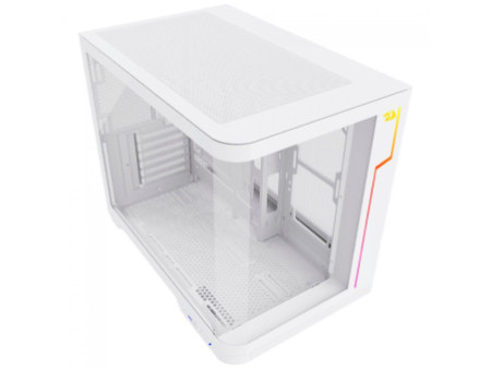 Gabinete Gamer Redragon Wideload Extreme, Mid Tower, RGB, Vidro Curvado Temperado, ATX, Black, Sem Fonte, Sem Fan, CA-605B