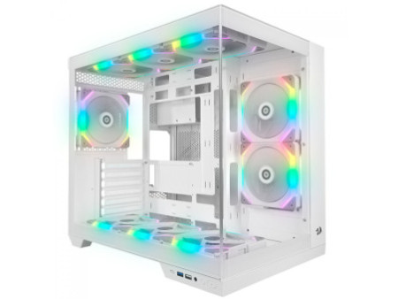 Gabinete Gamer Redragon Reflect Flow, Preto, Mid Tower, Vidro Temperado, ATX, Sem Fonte, Sem Fan, CA-606B