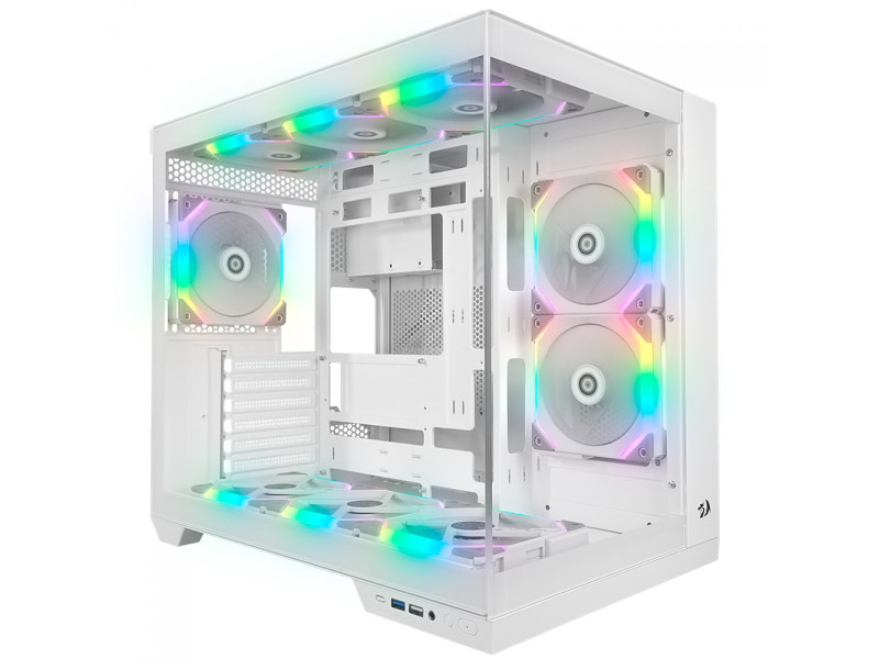 Gabinete Gamer Redragon Reflect Flow, Preto, Mid Tower, Vidro Temperado, ATX, Sem Fonte, Sem Fan, CA-606B
