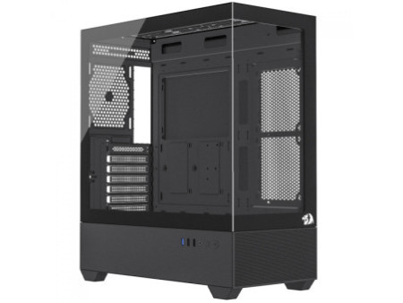 Gabinete Gamer Redragon Reflect, Preto, Mid Tower, Vidro Temperado, ATX, Sem Fonte, Sem Fan, CA-601B