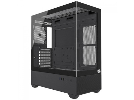 Gabinete Gamer Redragon Reflect, Preto, Mid Tower, Vidro Temperado, ATX, Sem Fonte, Sem Fan, CA-601B