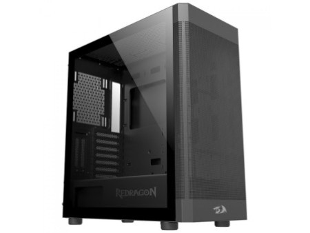 Gabinete Gamer Redragon Wideload Lite, Mid Tower, Vidro Temperado, ATX, Black, Sem Fonte, Sem Fan, CA-604B
