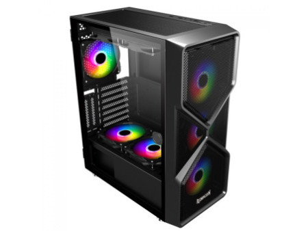 Gabinete Gamer ReDragon Demolisher, Mid Tower, Vidro Temperado, Black, ATX, Sem Fonte, Sem Fan, GC-706B