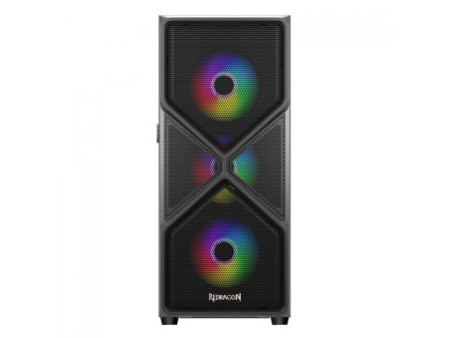 Gabinete Gamer ReDragon Demolisher, Mid Tower, Vidro Temperado, Black, ATX, Sem Fonte, Sem Fan, GC-706B