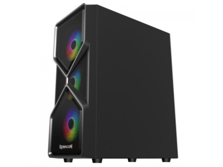Gabinete Gamer ReDragon Demolisher, Mid Tower, Vidro Temperado, Black, ATX, Sem Fonte, Sem Fan, GC-706B