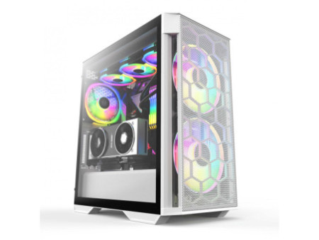 Gabinete Gamer Redragon Grindor, Mid Tower, RGB, Vidro Temperado, Black, ATX, Sem Fonte, Com 2 Fans, GC-616