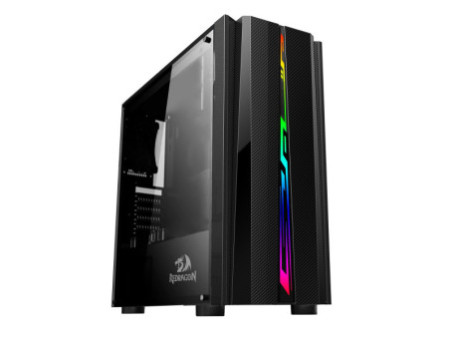 Gabinete Gamer Redragon Mixmaster, Mid Tower, Vidro Temperado, Black, ATX, Sem Fonte, Com 3 Fans, GC-618