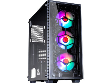 Gabinete Gamer Redragon Brawn, Mid Tower, Vidro Temperado, Black, Sem fonte, Sem Fan, GC-500