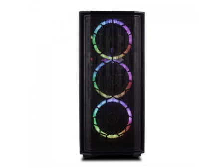 Gabinete Gamer Redragon, Thundercracker, Mid Tower, Vidro Temperado, Black, Sem Fonte, Com 3 Fans RGB
