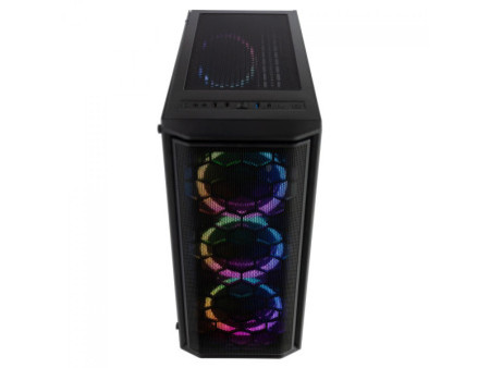 Gabinete Gamer Redragon, Thundercracker, Mid Tower, Vidro Temperado, Black, Sem Fonte, Com 3 Fans RGB