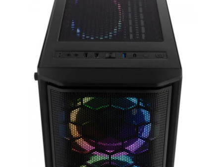 Gabinete Gamer Redragon, Thundercracker, Mid Tower, Vidro Temperado, Black, Sem Fonte, Com 3 Fans RGB