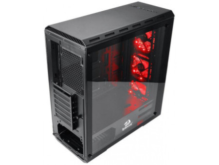 Gabinete Gamer Redragon Trailbreaker, Mid Tower, Com 3 Fans RGB, Vidro Temperado, Black, Sem Fonte, RD-GC-603