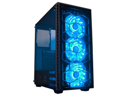 Gabinete Gamer Redragon Jetfire, Mid Tower, Com 3 Fans RGB, Vidro Temperado, Black-Red, Sem Fonte, RD-GC-701