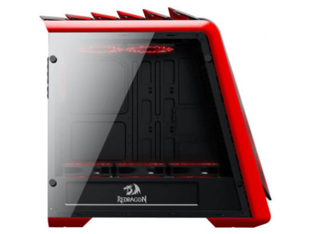 Gabinete Gamer Redragon, Ironhide RGB, Full Tower, Vidro Temperado, Black, Sem Fonte, Com 6 Fans, RD-GC-801
