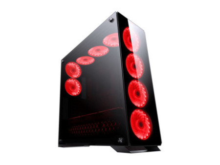 Gabinete Gamer Redragon Sideswipe, Mid Tower, Vidro Temperado, Black, Sem Fonte, Com 4 Fans RGB, GC-601