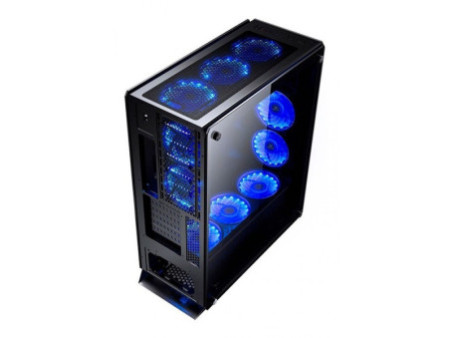 Gabinete Gamer Redragon Sideswipe, Mid Tower, Vidro Temperado, Black, Sem Fonte, Com 4 Fans RGB, GC-601