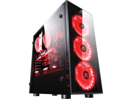 Gabinete Gamer SuperFrame Dominator PRO, Mid Tower, Vidro Temperado, E-ATX, Preto, Sem Fonte, 4 Fans, SF-CS-DPMAB4F