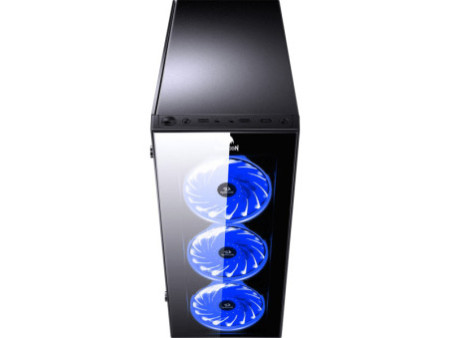 Gabinete Gamer SuperFrame Dominator PRO, Mid Tower, Vidro Temperado, E-ATX, Preto, Sem Fonte, 4 Fans, SF-CS-DPMAB4F