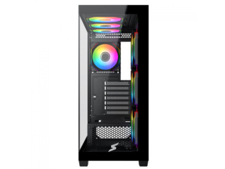 Gabinete Gamer SuperFrame Box Magic, Mid Tower, Vidro Temperado, Com Display LCD 13.3 Pol, ATX, Branco, Sem Fonte, Com 6 Fans, S