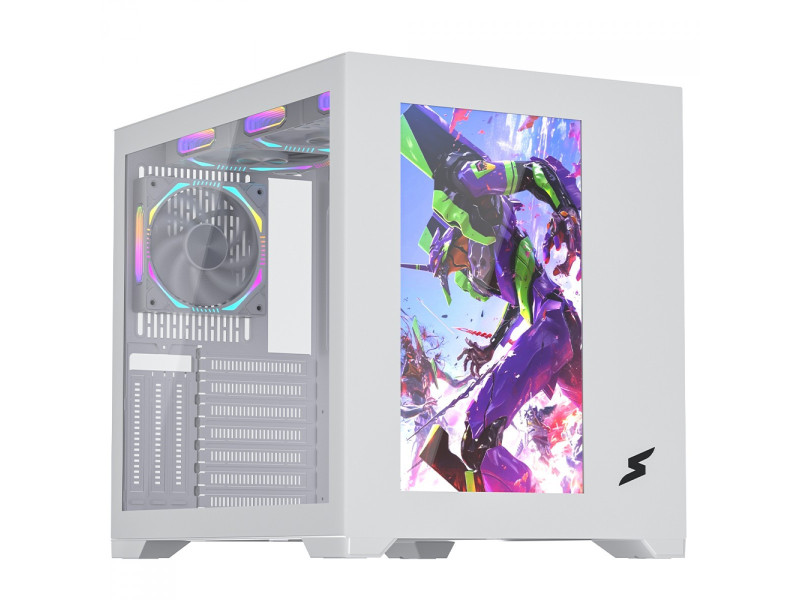 Gabinete Gamer SuperFrame Nebula, Mid Tower, Vidro Temperado, E-ATX, Com 3 Fans ARGB, Preto, SF-CS-NBMAB3F