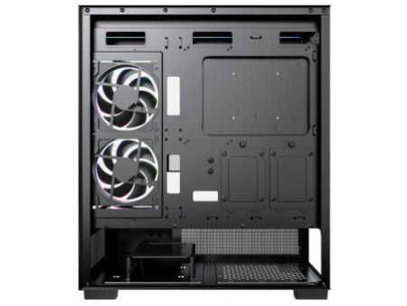 Gabinete Gamer SuperFrame Box Magic, Mid Tower, Vidro Temperado, Com Display LCD 13.3 Pol, ATX, Preto, Sem Fonte, Com 6 Fans, SF